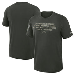 Los Angeles Chargers 2025 Salute to Service Sideline Slub Dri-FIT T-Shirt - Dark Green T-shirts