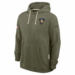 Minnesota Vikings 2025 Salute to Service Sideline Standard Issue Dri-FIT Hoodie - Olive Hoodies