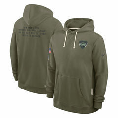 New York Jets 2025 Salute to Service Sideline Standard Issue Dri-FIT Hoodie - Olive Hoodies