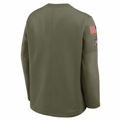Miami Dolphins 2025 Salute to Service Sideline Coaches Therma-FIT Long Sleeve Shirt - Olive