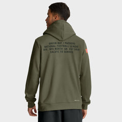 Green Bay Packers Big & Tall 2025 Salute to Service Sideline Dominant Force Dri-FIT Hoodie - Olive Hoodies