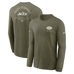 New York Jets 2025 Salute to Service Sideline Long Sleeve T-Shirt - Olive T-shirts