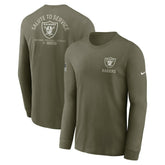 Las Vegas Raiders 2025 Salute to Service Sideline Long Sleeve T-Shirt - Olive T-shirts