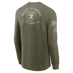 Las Vegas Raiders 2025 Salute to Service Sideline Long Sleeve T-Shirt - Olive T-shirts