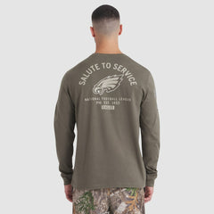Philadelphia Eagles 2025 Salute to Service Sideline Long Sleeve T-Shirt - Olive T-shirts