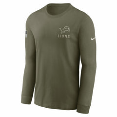 Detroit Lions 2025 Salute to Service Sideline Long Sleeve T-Shirt - Olive T-shirts