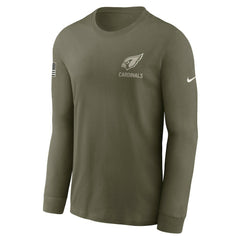 Arizona Cardinals 2025 Salute to Service Sideline Long Sleeve T-Shirt - Olive T-shirts