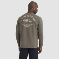 Baltimore Ravens 2025 Salute to Service Sideline Long Sleeve T-Shirt - Olive T-shirts