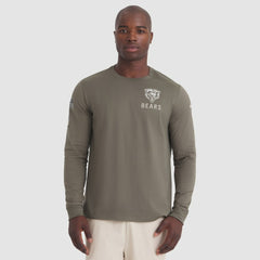 Chicago Bears 2025 Salute to Service Sideline Long Sleeve T-Shirt - Olive T-shirts