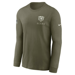 Chicago Bears 2025 Salute to Service Sideline Long Sleeve T-Shirt - Olive T-shirts