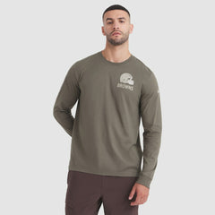 Cleveland Browns 2025 Salute to Service Sideline Long Sleeve T-Shirt - Olive T-shirts