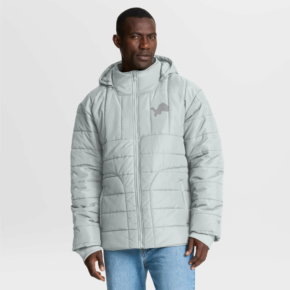 Detroit Lions Full-Zip Hooded Jacket - Gray Jackets