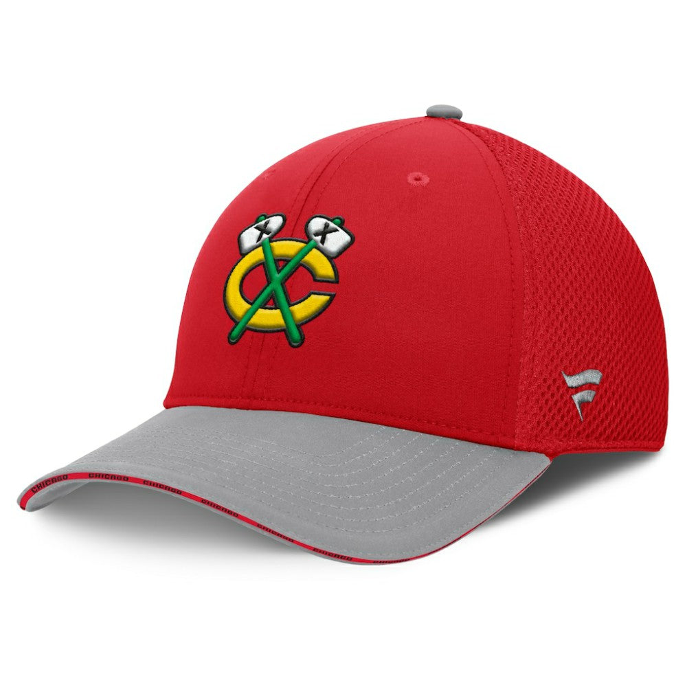 Chicago Blackhawks Fanatics Fundamentals Span Flex Hat - Red | US 202777487