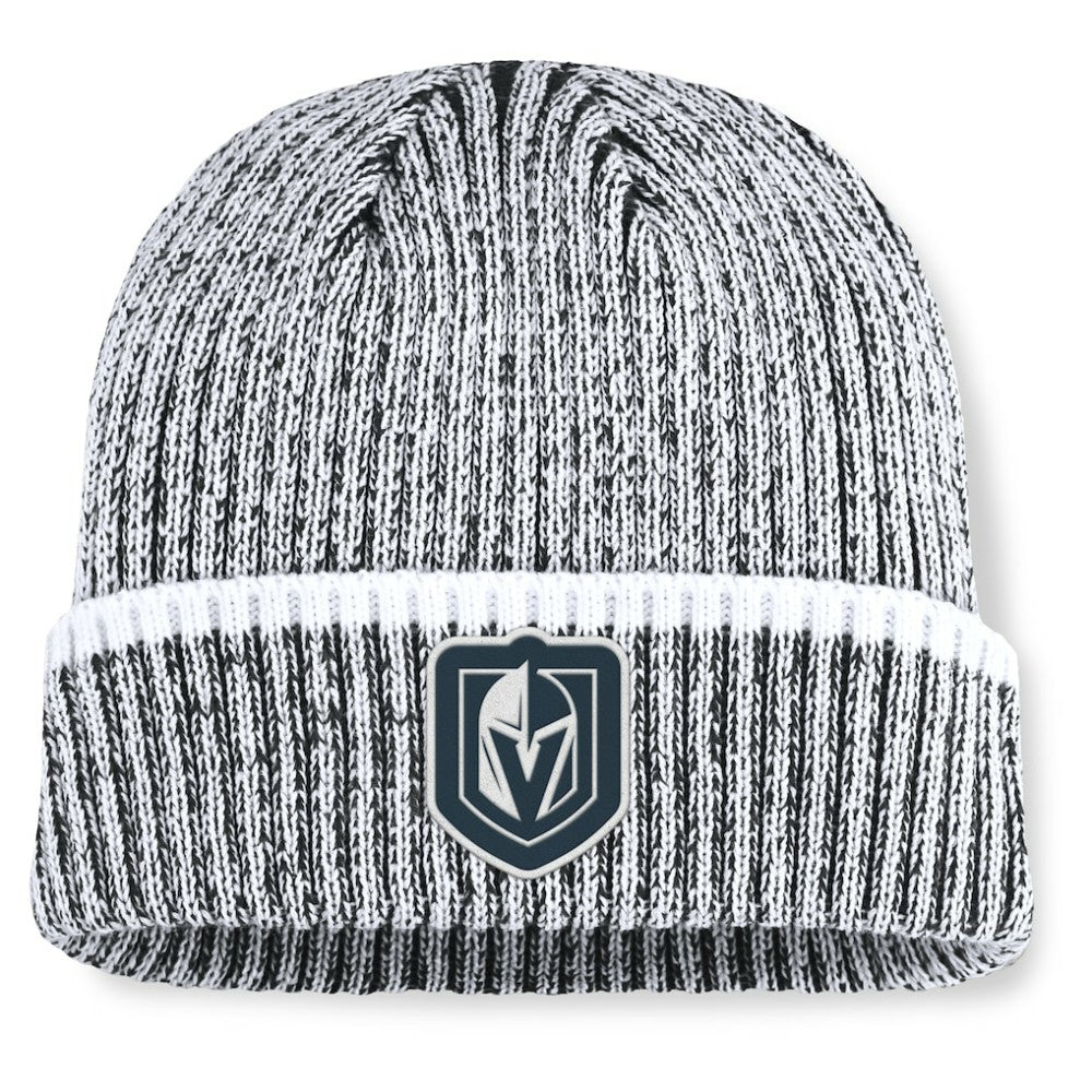 Vegas Golden Knights Fanatics Fundamental Haze Cuffed Knit Hat - Charcoal/White | US 202777514