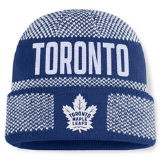 Toronto Maple Leafs Fanatics Fundamentals Shelter Cuffed Knit Hat - Blue/White | US 202777533