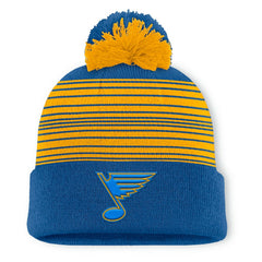 St. Louis Blues Fanatics Fundamental Spirit Cuffed Pom Knit Hat - Navy | US 202777565