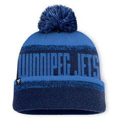 Winnipeg Jets Fanatics Fundamentals Thrive Cuffed Knit Hat with Pom - Navy/Blue | US 202777573