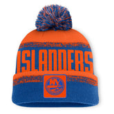 New York Islanders Fanatics Fundamentals Thrive Cuffed Knit Hat with Pom - Royal/Orange | US 202777577