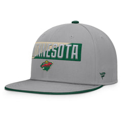 Minnesota Wild Fanatics Fundamentals Duo Split Logo Snapback Hat - Gray | US 202777624