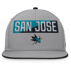 San Jose Sharks Fanatics Fundamentals Duo Split Logo Snapback Hat - Gray | US 202777628