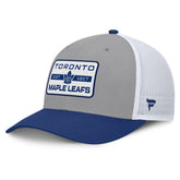 Toronto Maple Leafs Fanatics Fundamental Adapt Trucker Adjustable Hat - Gray/Blue | US 202777671