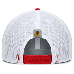 Chicago Blackhawks Fanatics Fundamental Adapt Trucker Adjustable Hat - Gray/Red | US 202777677