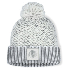 Chicago Blackhawks Fanatics Women's Fundamental Mist Cuffed Knit Hat with Pom - White/Gray | US 202777744