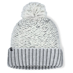 Chicago Blackhawks Fanatics Women's Fundamental Mist Cuffed Knit Hat with Pom - White/Gray | US 202777744