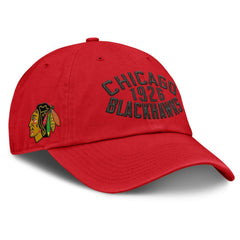 Chicago Blackhawks Fanatics Fundamentals Archer Adjustable Hat - Red | US 202777773