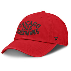 Chicago Blackhawks Fanatics Fundamentals Archer Adjustable Hat - Red | US 202777773