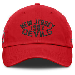 New Jersey Devils Fanatics Fundamentals Archer Adjustable Hat - Red | US 202777776