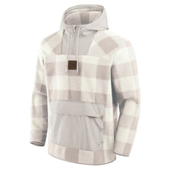 New York Giants Elements Plaid Polar Fleece Quarter-Zip Hoodie - Gray Hoodies
