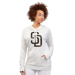 San Diego Padres G-III 4Her by Carl Banks Women's Pregame Pullover Hoodie - Oatmeal Hoodies