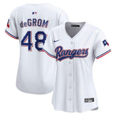Jacob deGrom Texas Rangers Nike Women's Home Limited Player Jersey - White Jerseys