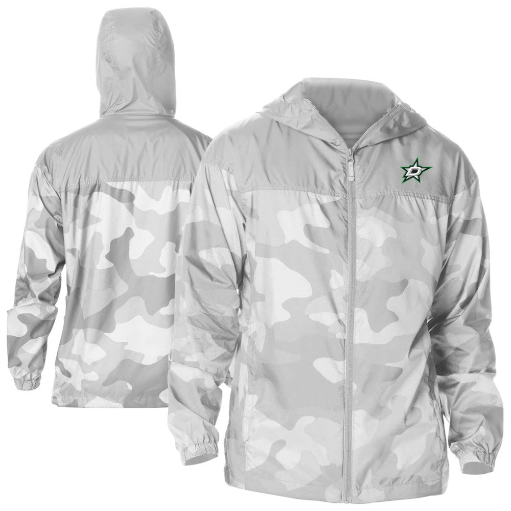 Dallas Stars Columbia Camo Flash Challenger Omni-Shade Full-Zip Hoodie Windbreaker - Gray | US 202780772