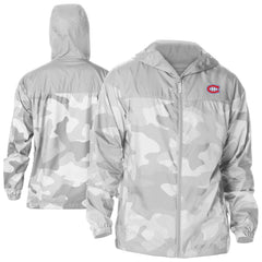 Montreal Canadiens Columbia Camo Flash Challenger Omni-Shade Full-Zip Hoodie Windbreaker - Gray | US 202780784