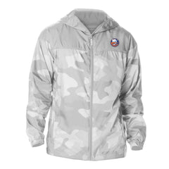 New York Islanders Columbia Camo Flash Challenger Omni-Shade Full-Zip Hoodie Windbreaker - Gray | US 202780790