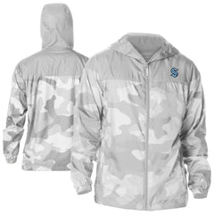 Seattle Kraken Columbia Camo Flash Challenger Omni-Shade Full-Zip Hoodie Windbreaker - Gray | US 202780805