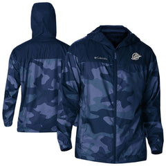 Vancouver Canucks Columbia Camo Flash Challenger Omni-Shade Full-Zip Hoodie Windbreaker - Navy | US 202780813