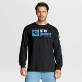 Utah Mammoth Fanatics Goal Crease Legacy Long Sleeve T-Shirt - Black | US 202782941