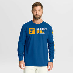 St. Louis Blues Fanatics Goal Crease Legacy Long Sleeve T-Shirt - Blue | US 202782954