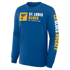 St. Louis Blues Fanatics Goal Crease Legacy Long Sleeve T-Shirt - Blue | US 202782954