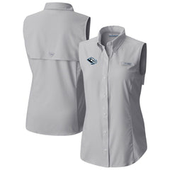 Utah Mammoth Columbia Women's Tamiami Omni-Shade Sleeveless Button-Up Shirt - Gray | US 202783904
