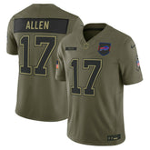 Josh Allen Buffalo Bills 2025 Salute to Service Limited Jersey - Olive Jerseys