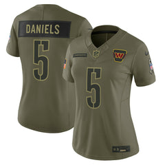 Jayden Daniels Washington Commanders Women's 2025 Salute to Service Limited Jersey - Olive Jerseys