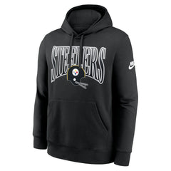 Pittsburgh Steelers Full Blitz Club Fleece Pullover Hoodie - Black Hoodies