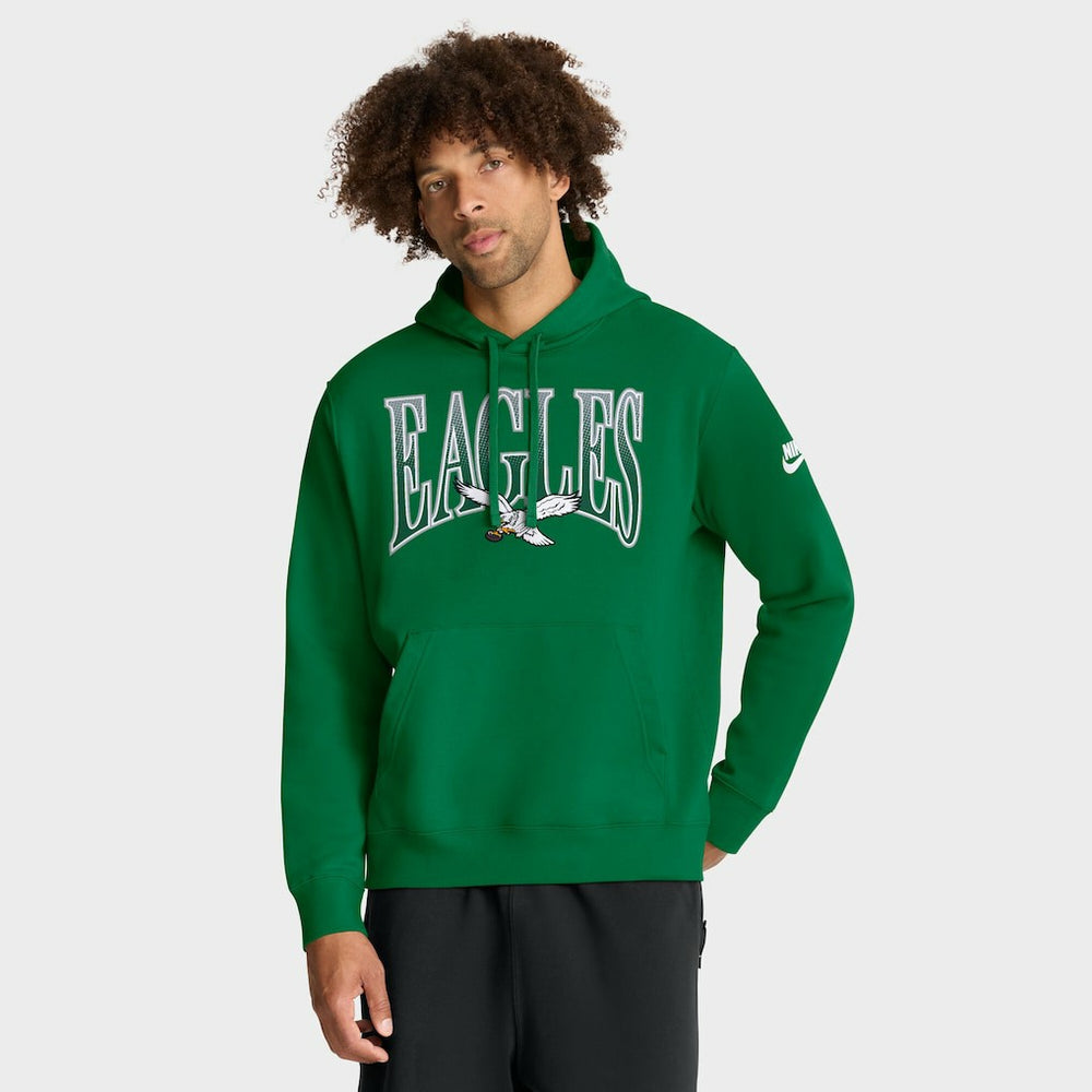 Philadelphia Eagles Full Blitz Club Fleece Pullover Hoodie - Green Hoodies