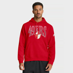 San Francisco 49ers Full Blitz Club Fleece Pullover Hoodie - Scarlet Hoodies