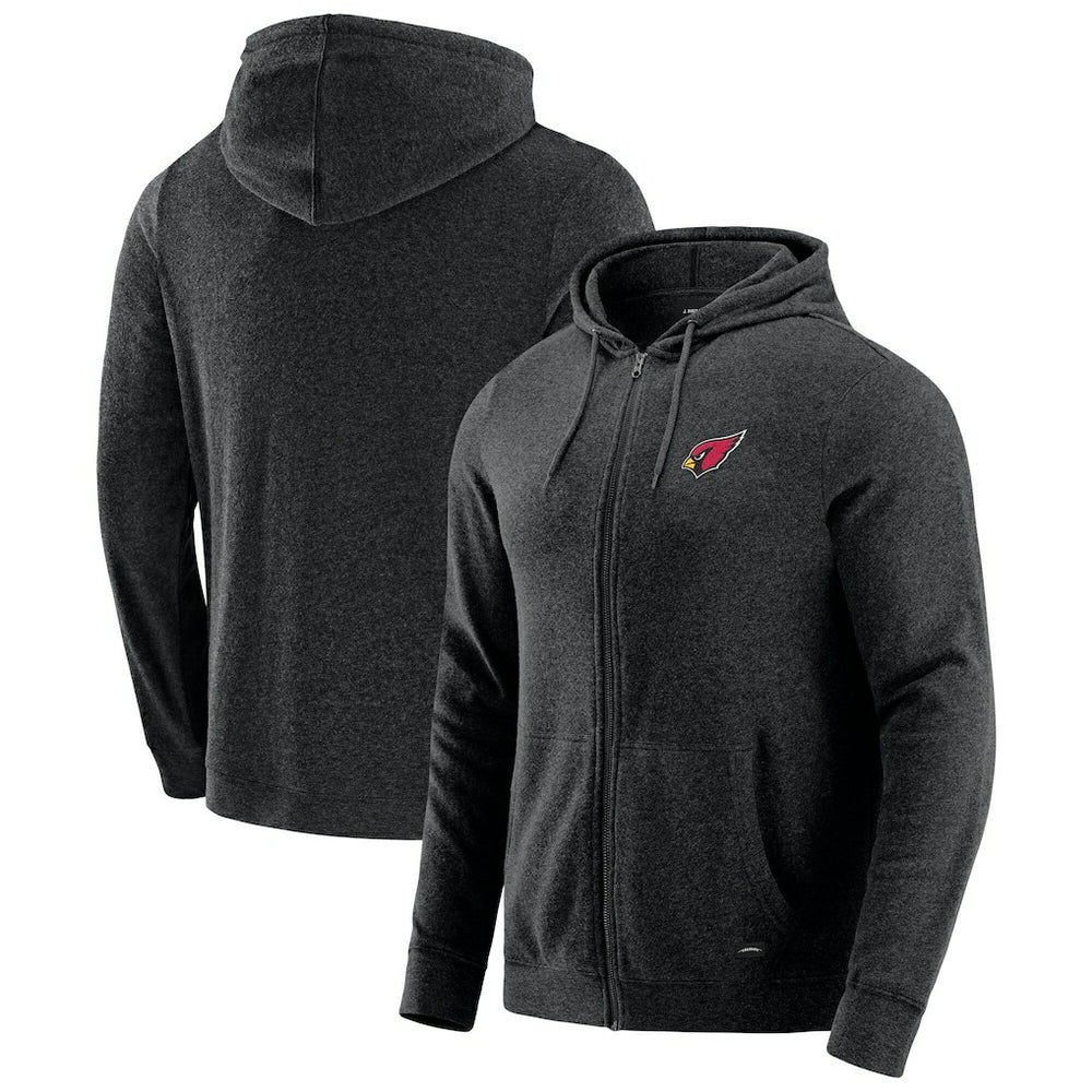 Arizona Cardinals J. Palmer Players Lounge Tri-Blend Full-Zip Hoodie - Dark Heather Gray Hoodies