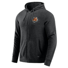 Cincinnati Bengals J. Palmer Players Lounge Tri-Blend Full-Zip Hoodie - Dark Heather Gray Hoodies